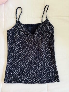 Brandy Melville Navy Floral Tank